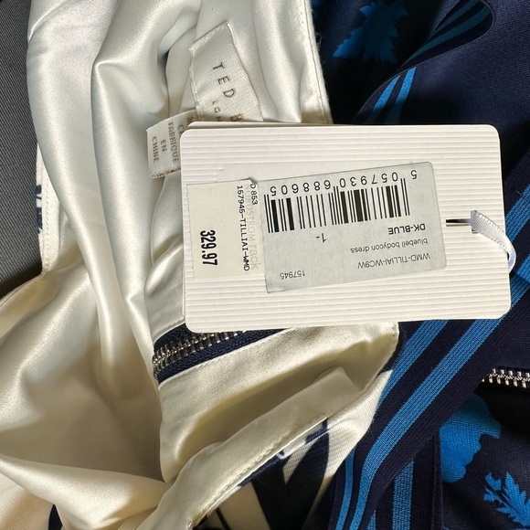 Ted Baker Navy and Cream Elegant Dress - Picture 13 of 15